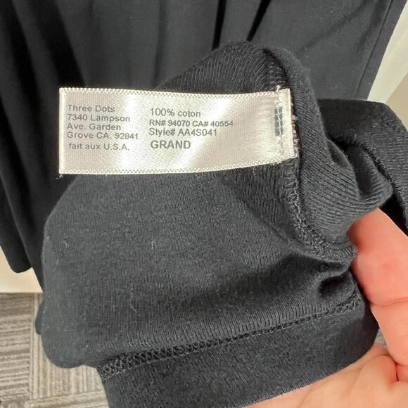 Three Dots black sleeveless a-line knee length dress. Size L - Picture 6 of 8